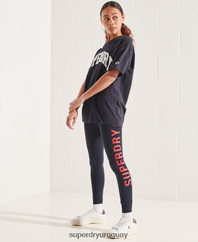 uy Superdry mujer playera mono con arco varsity Armada DT2N8Z6299 ropa