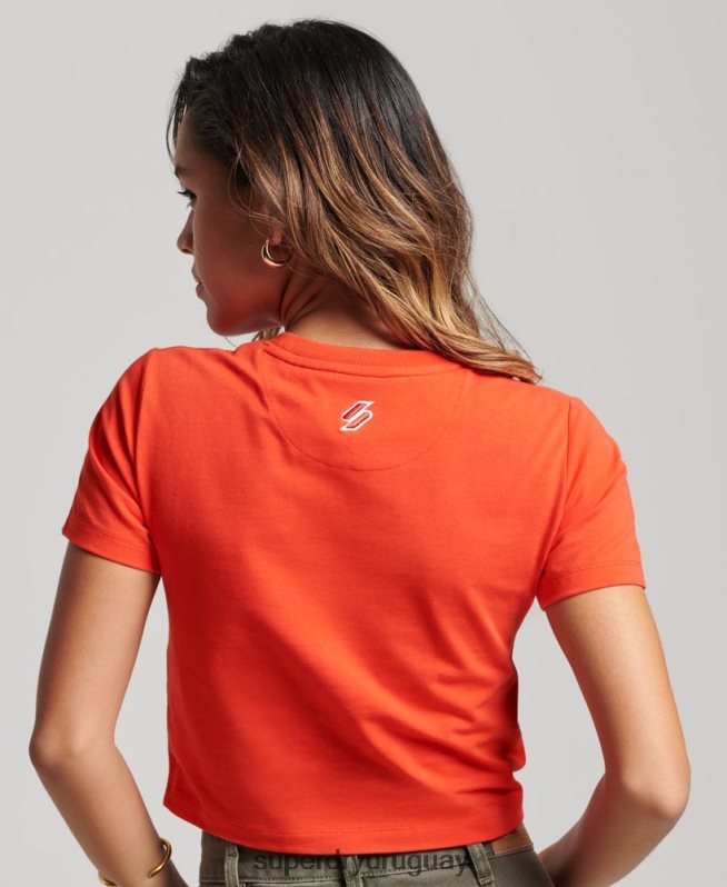 uy Superdry mujer playera pequeña con gráfico rojo DT2N8Z2214 ropa