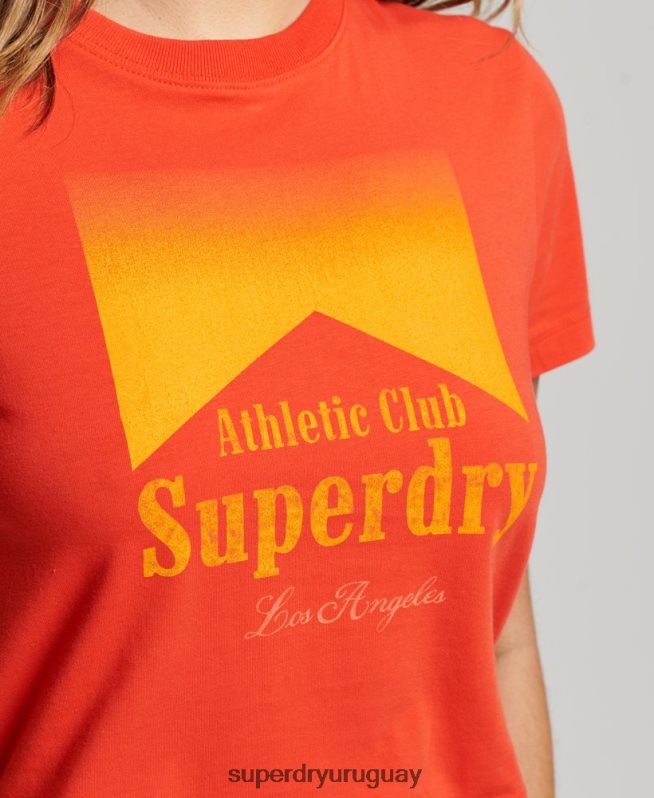 uy Superdry mujer playera pequeña con gráfico rojo DT2N8Z2214 ropa