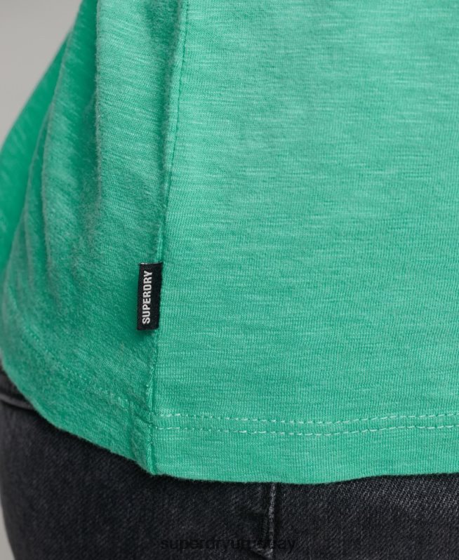 uy Superdry mujer top de manga larga con cuello de pico y bolsillo de algodón orgánico azul claro DT2N8Z6595 ropa