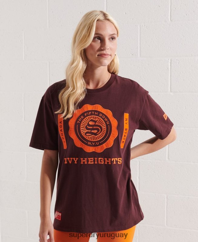 uy Superdry mujer universidad camiseta gráfica rojo DT2N8Z2741 ropa