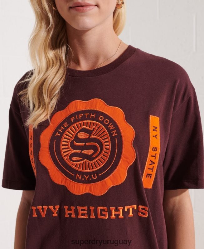 uy Superdry mujer universidad camiseta gráfica rojo DT2N8Z2741 ropa