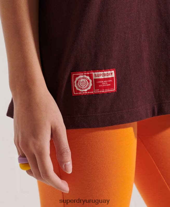 uy Superdry mujer universidad camiseta gráfica rojo DT2N8Z2741 ropa