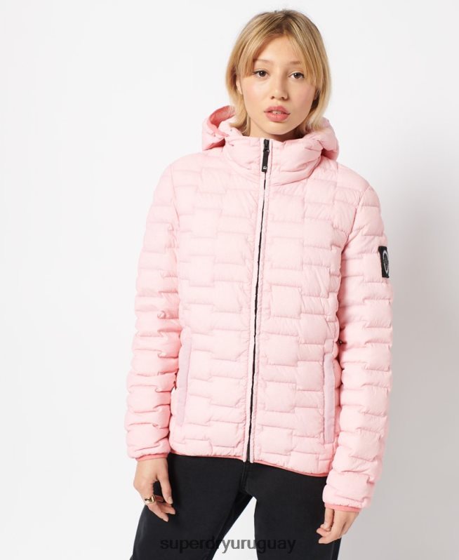 uy Superdry mujer Chaqueta cortavientos Expedition Down SD rosa DT2N8Z5694 ropa