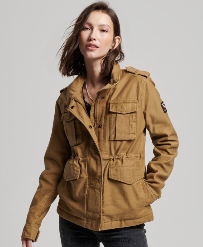 uy Superdry mujer Chaqueta militar con forro de borreguito Rookie broncearse DT2N8Z5672 ropa