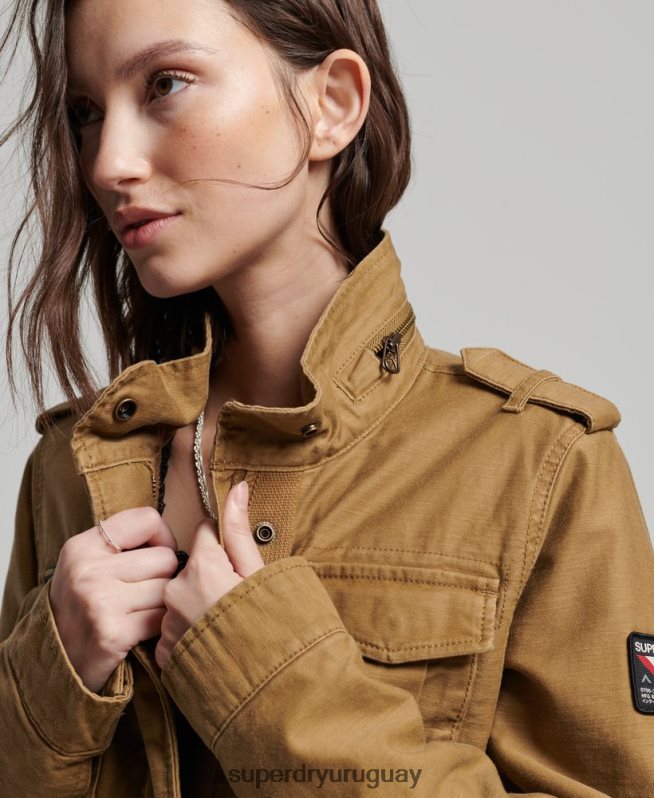 uy Superdry mujer Chaqueta militar con forro de borreguito Rookie broncearse DT2N8Z5672 ropa