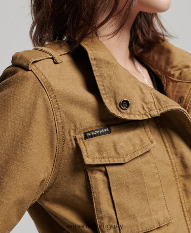 uy Superdry mujer Chaqueta militar con forro de borreguito Rookie broncearse DT2N8Z5672 ropa