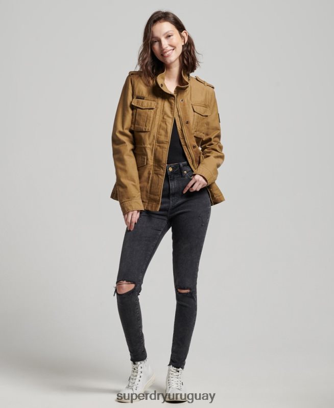 uy Superdry mujer Chaqueta militar con forro de borreguito Rookie broncearse DT2N8Z5672 ropa