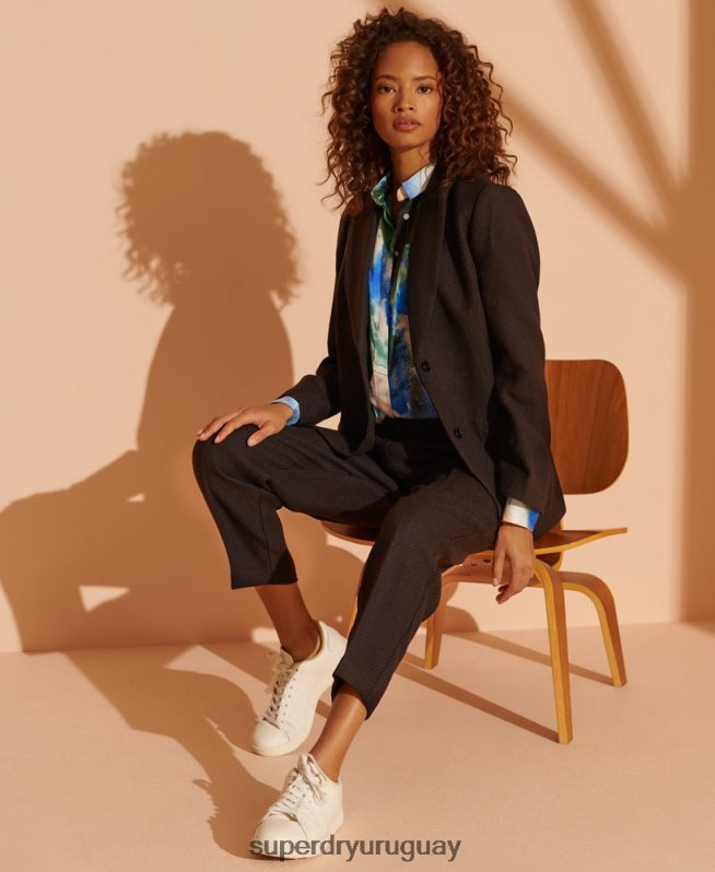 uy Superdry mujer blazer de lana de edición limitada negro DT2N8Z5532 ropa
