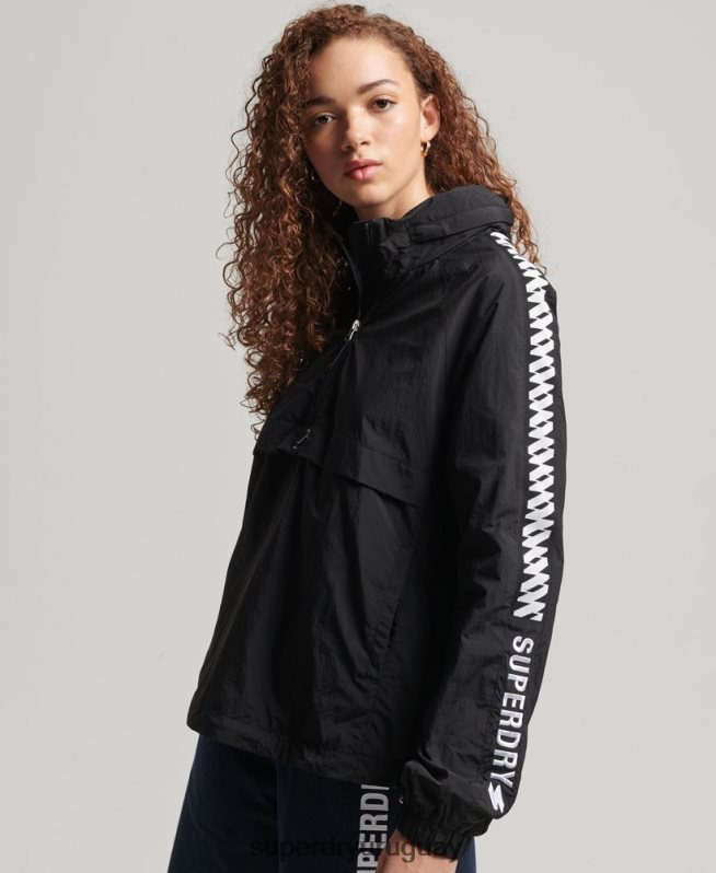 uy Superdry mujer código esencial gráfico sobrecarga negro DT2N8Z5444 ropa