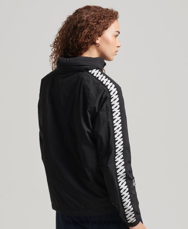 uy Superdry mujer código esencial gráfico sobrecarga negro DT2N8Z5444 ropa