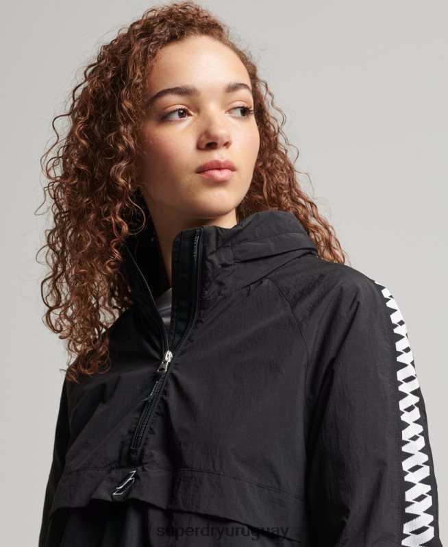 uy Superdry mujer código esencial gráfico sobrecarga negro DT2N8Z5444 ropa