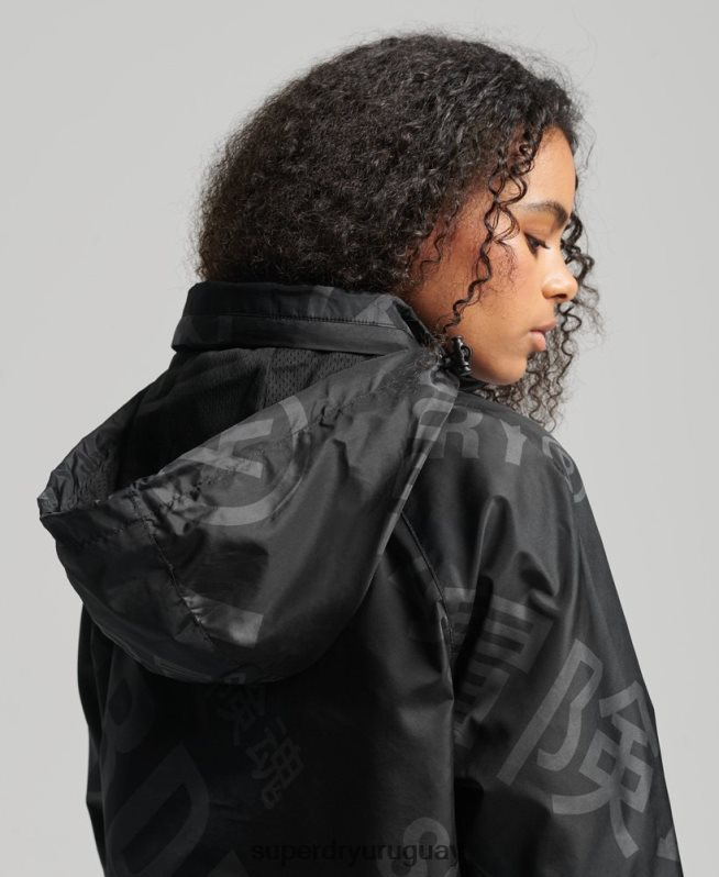 uy Superdry mujer código esencial gráfico sobrecarga negro DT2N8Z5602 ropa