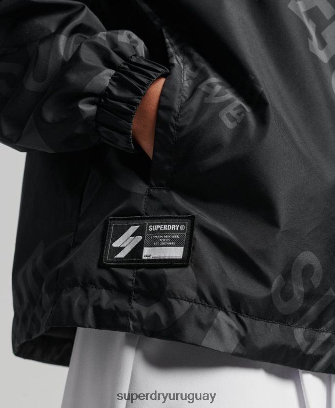 uy Superdry mujer código esencial gráfico sobrecarga negro DT2N8Z5602 ropa