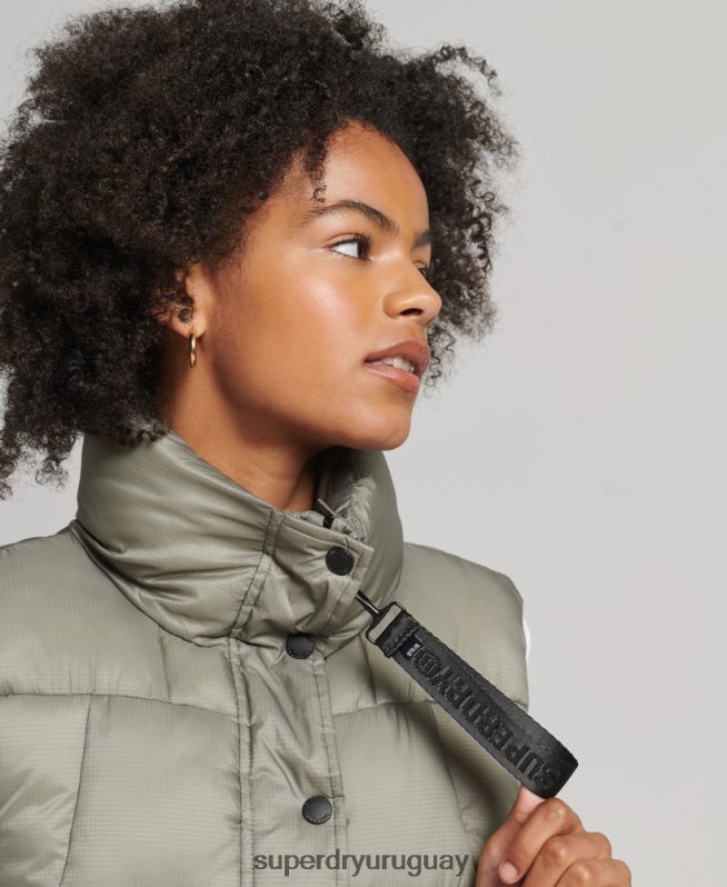 uy Superdry mujer chaleco sport montaña caqui DT2N8Z5440 ropa