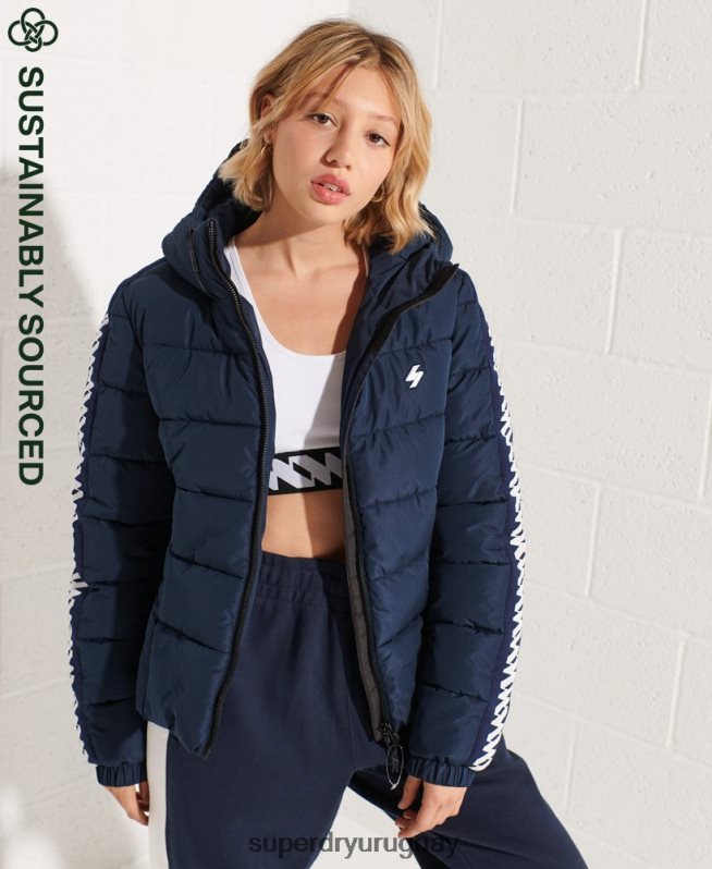 uy Superdry mujer chamarra acolchada Spirit con cinta del logo Code Armada DT2N8Z5586 ropa