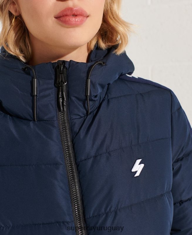 uy Superdry mujer chamarra acolchada Spirit con cinta del logo Code Armada DT2N8Z5586 ropa