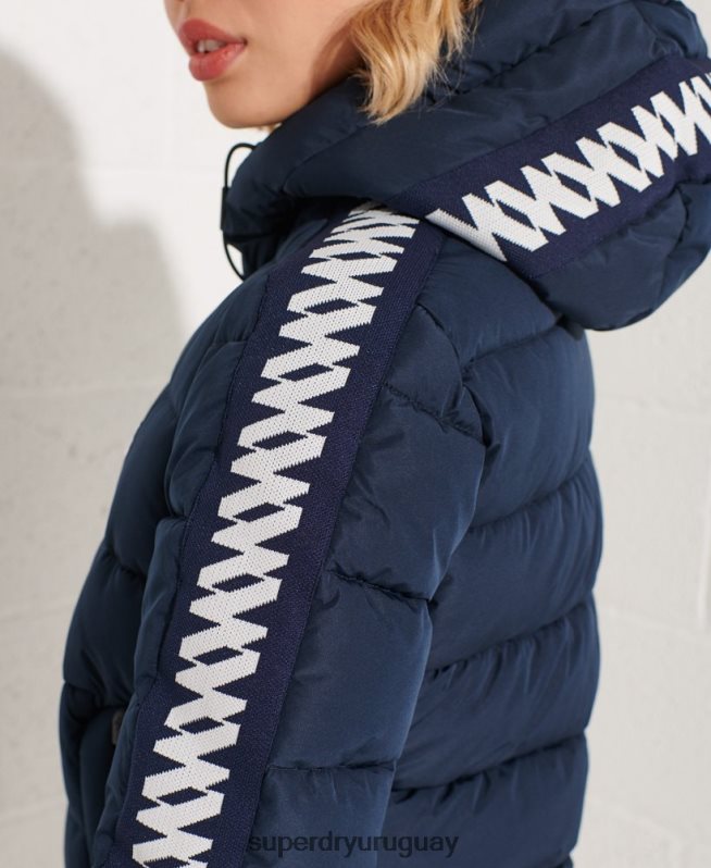 uy Superdry mujer chamarra acolchada Spirit con cinta del logo Code Armada DT2N8Z5586 ropa