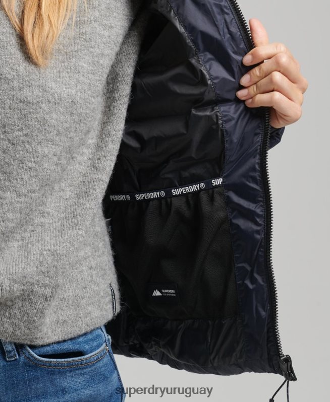 uy Superdry mujer chamarra acolchada clásica con capucha Armada DT2N8Z3687 ropa