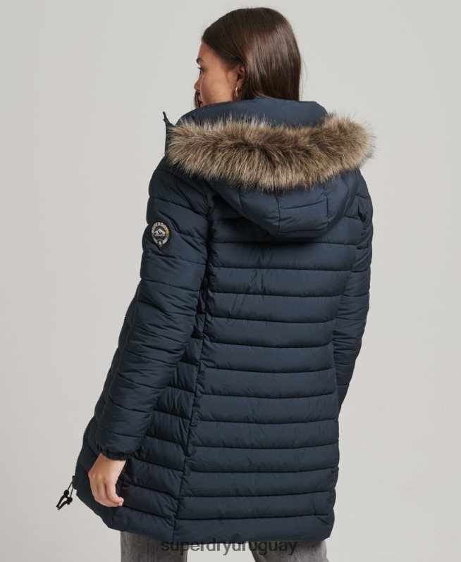 uy Superdry mujer chamarra acolchada de pelo sintético con capucha Armada DT2N8Z3605 ropa