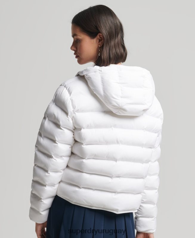 uy Superdry mujer chamarra acolchada para todas las estaciones blanco DT2N8Z5603 ropa