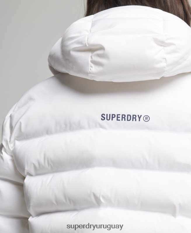 uy Superdry mujer chamarra acolchada para todas las estaciones blanco DT2N8Z5603 ropa