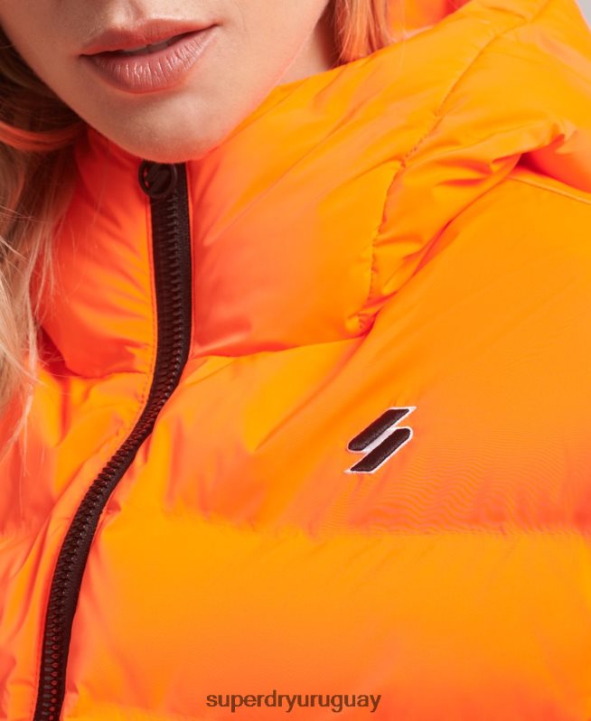 uy Superdry mujer chamarra acolchada para todas las estaciones coral DT2N8Z3635 ropa