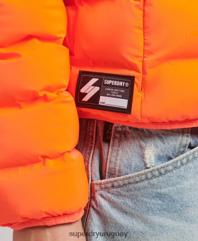 uy Superdry mujer chamarra acolchada para todas las estaciones coral DT2N8Z3635 ropa