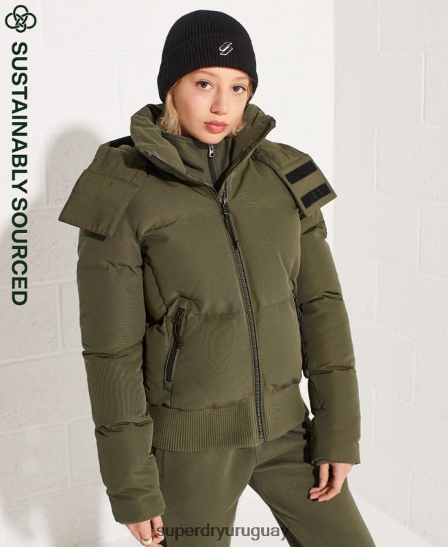uy Superdry mujer chamarra bomber código everest caqui DT2N8Z5613 ropa