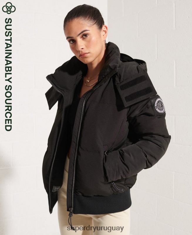 uy Superdry mujer chamarra bomber código everest negro DT2N8Z5673 ropa