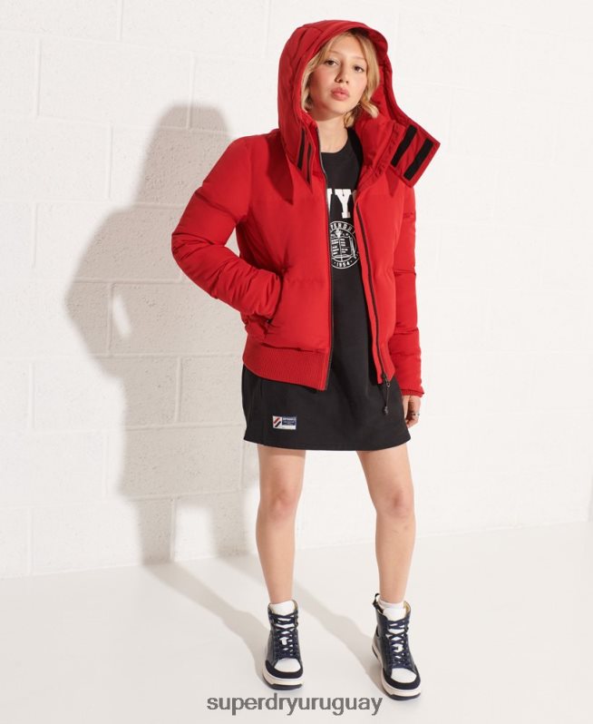 uy Superdry mujer chamarra bomber código everest rojo DT2N8Z5494 ropa