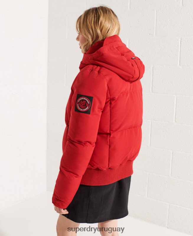 uy Superdry mujer chamarra bomber código everest rojo DT2N8Z5494 ropa