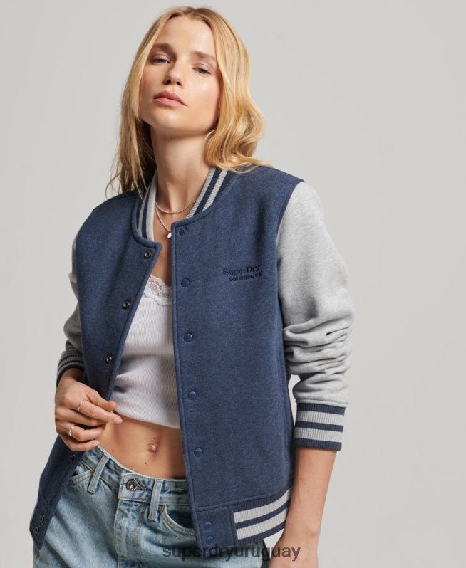 uy Superdry mujer chamarra bomber con logo vintage Armada DT2N8Z3412 ropa