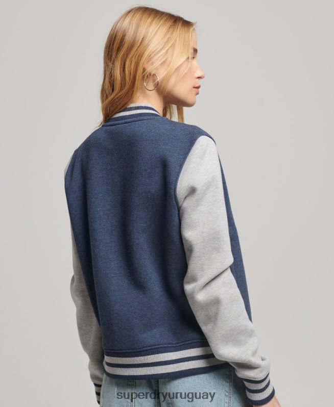 uy Superdry mujer chamarra bomber con logo vintage Armada DT2N8Z3412 ropa