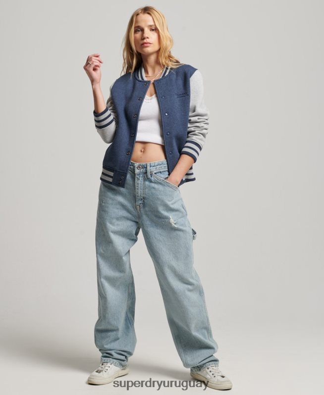 uy Superdry mujer chamarra bomber con logo vintage Armada DT2N8Z3412 ropa