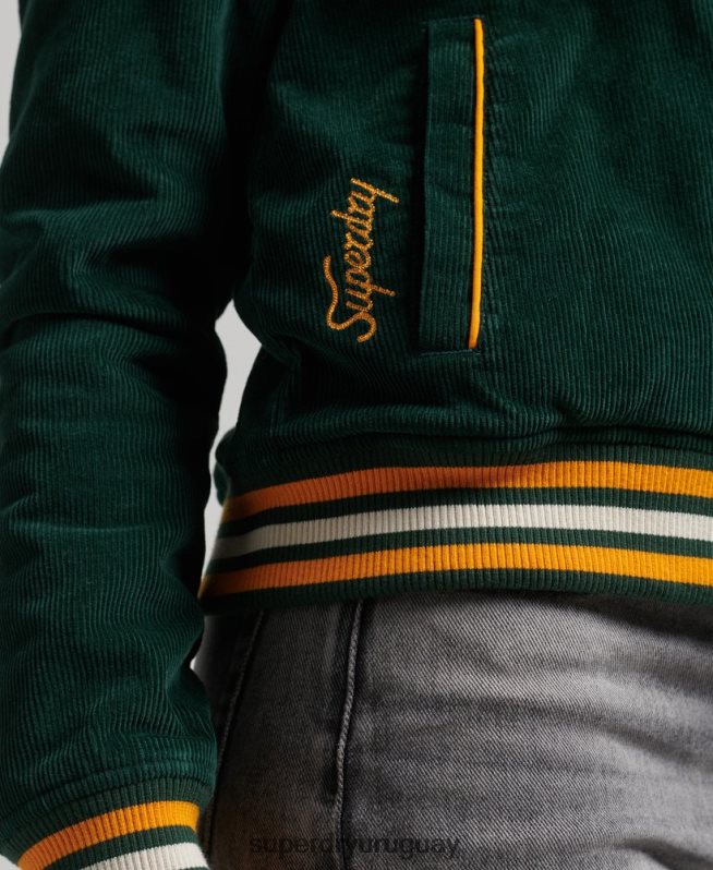 uy Superdry mujer chamarra bomber de pana verde DT2N8Z5618 ropa