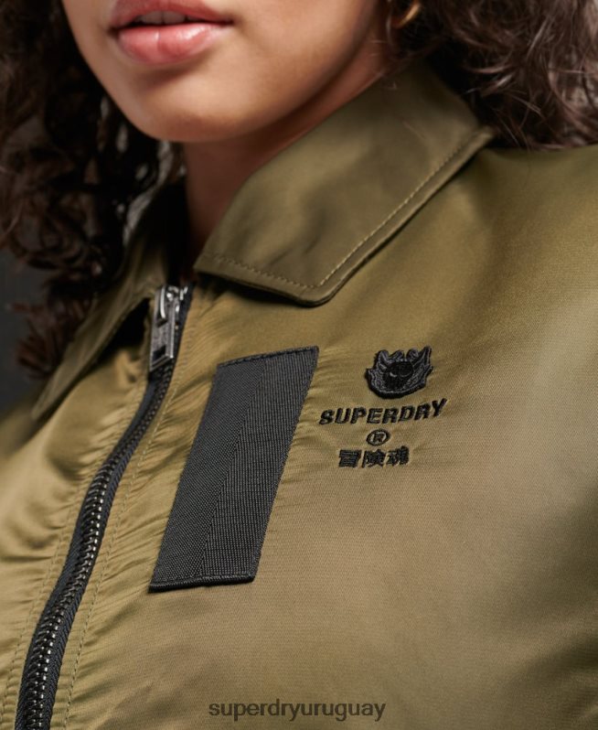 uy Superdry mujer chamarra bomber energía ma2 verde DT2N8Z5508 ropa