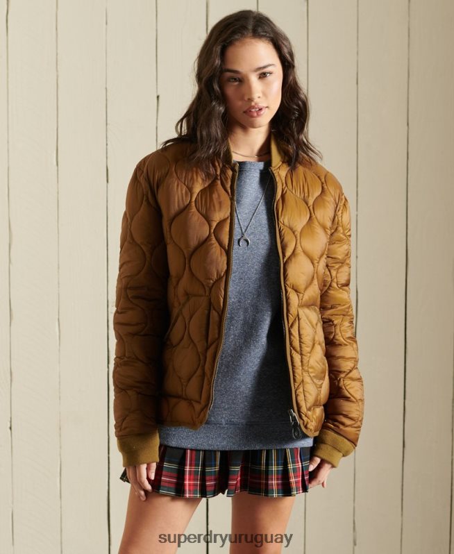 uy Superdry mujer chamarra bomber oversize con forro broncearse DT2N8Z5562 ropa
