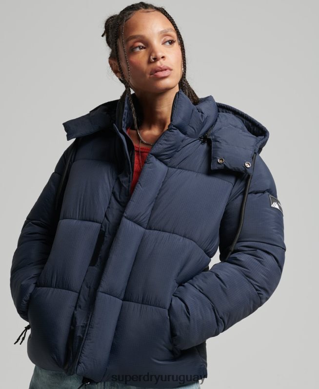 uy Superdry mujer chamarra capitonada con capucha Armada DT2N8Z3689 ropa