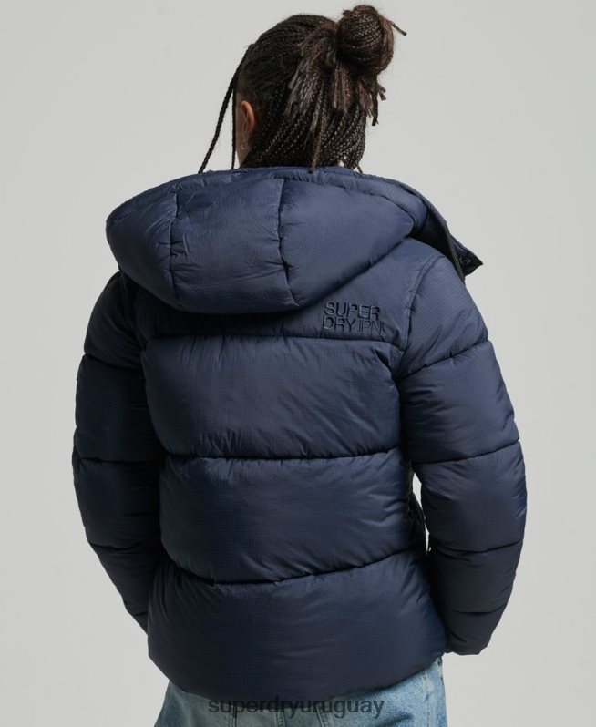uy Superdry mujer chamarra capitonada con capucha Armada DT2N8Z3689 ropa