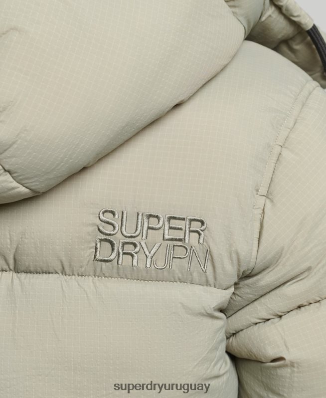 uy Superdry mujer chamarra capitonada con capucha verde DT2N8Z3574 ropa