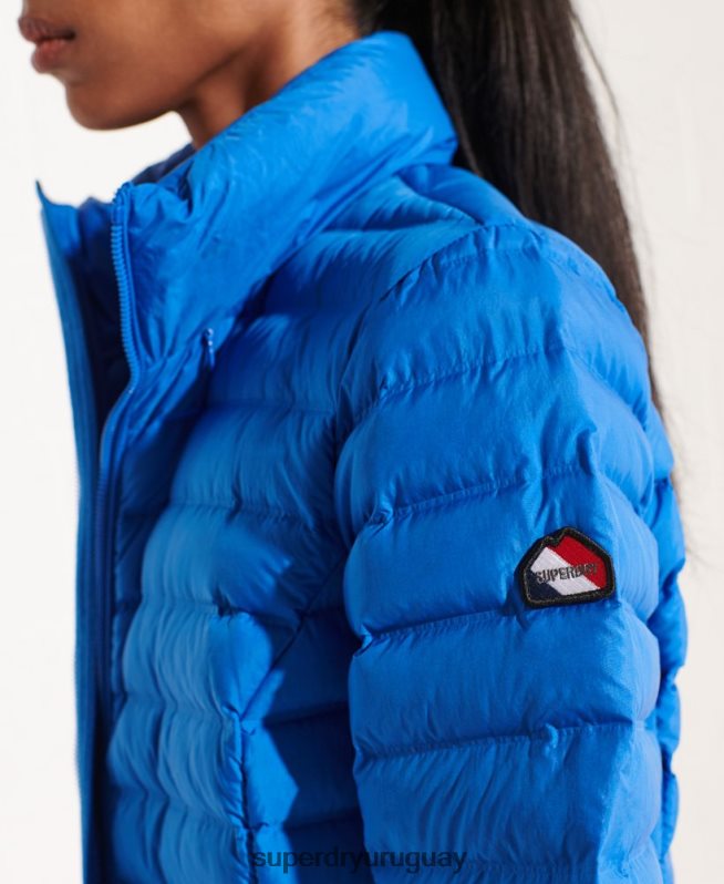 uy Superdry mujer chamarra capitonada de plumas azul DT2N8Z5708 ropa