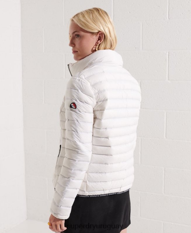 uy Superdry mujer chamarra capitonada de plumas blanco DT2N8Z5612 ropa