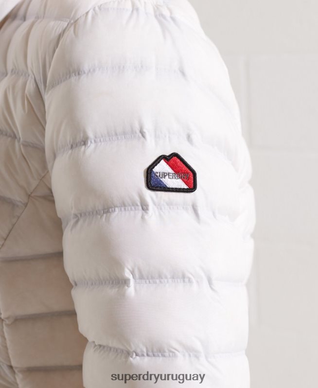 uy Superdry mujer chamarra capitonada de plumas blanco DT2N8Z5612 ropa
