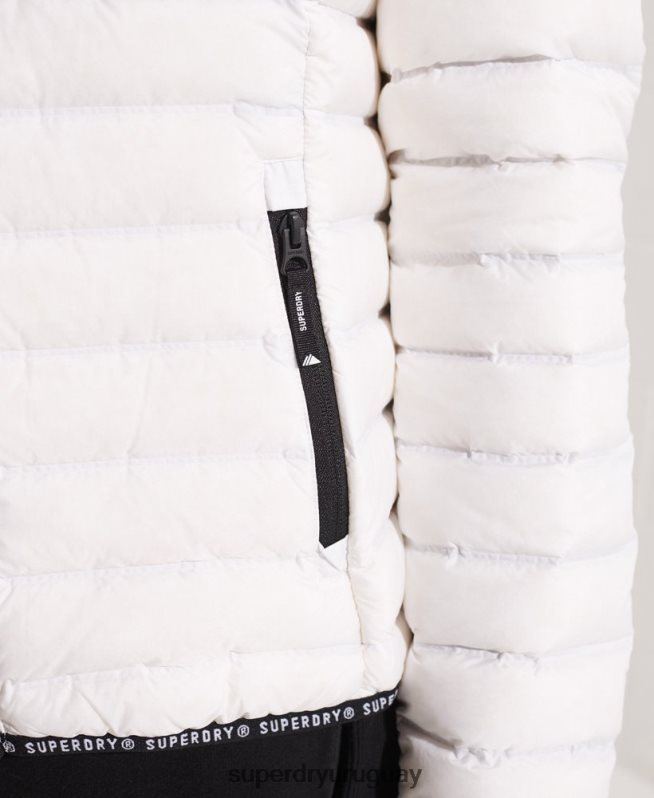 uy Superdry mujer chamarra capitonada de plumas blanco DT2N8Z5612 ropa