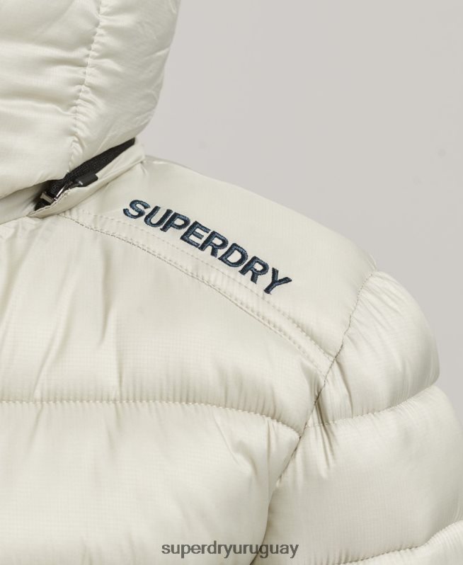 uy Superdry mujer chamarra capitonada deportiva ligera gris DT2N8Z3614 ropa