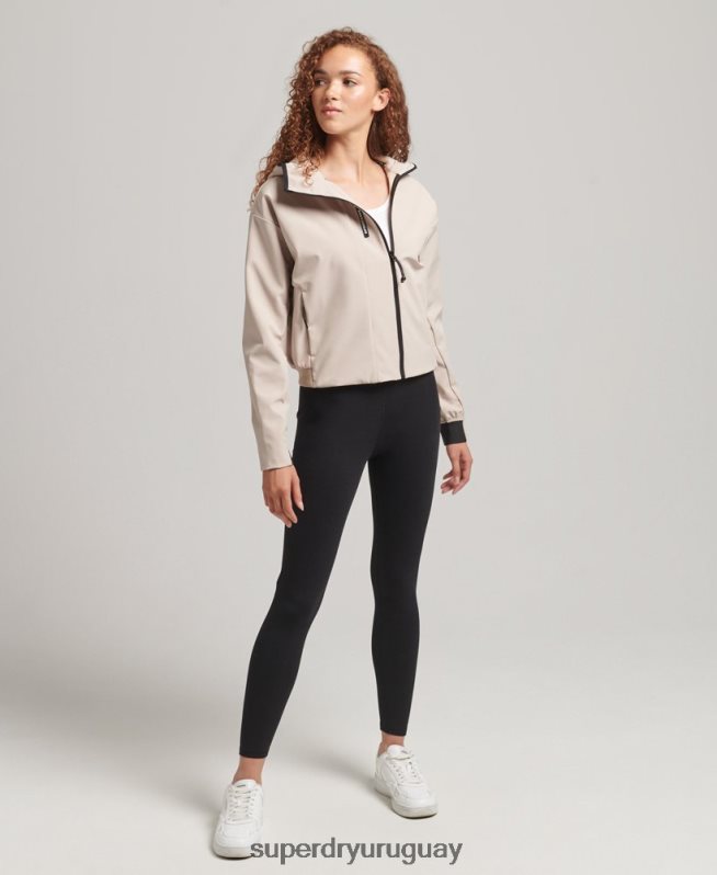 uy Superdry mujer chamarra capitonada técnica beige DT2N8Z5521 ropa