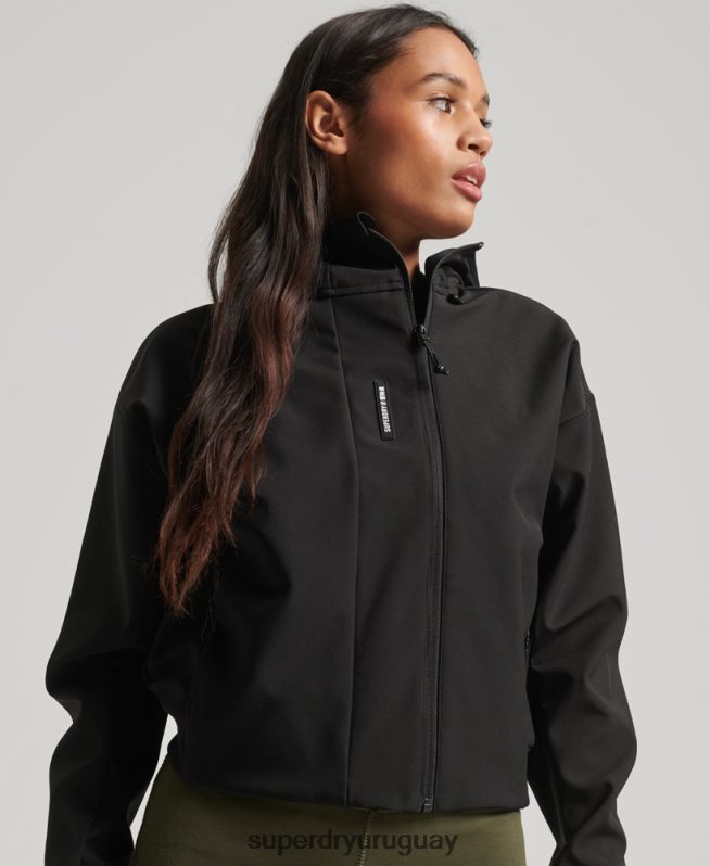 uy Superdry mujer chamarra capitonada técnica negro DT2N8Z5432 ropa