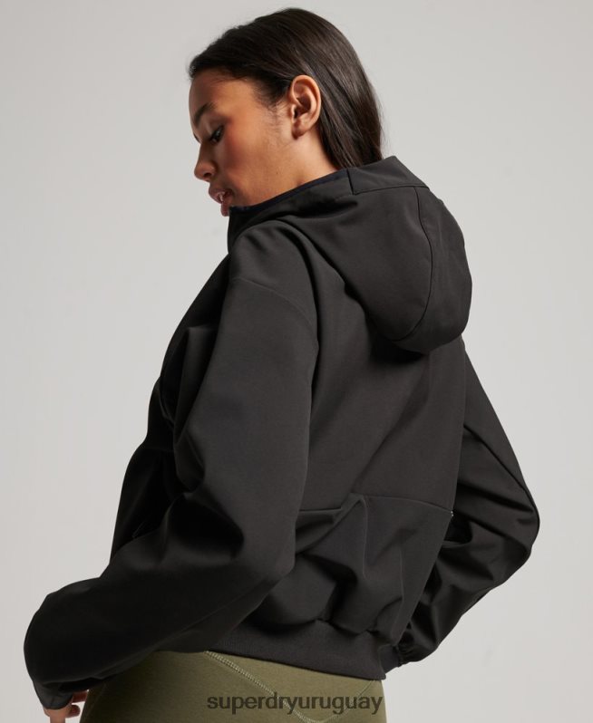uy Superdry mujer chamarra capitonada técnica negro DT2N8Z5432 ropa