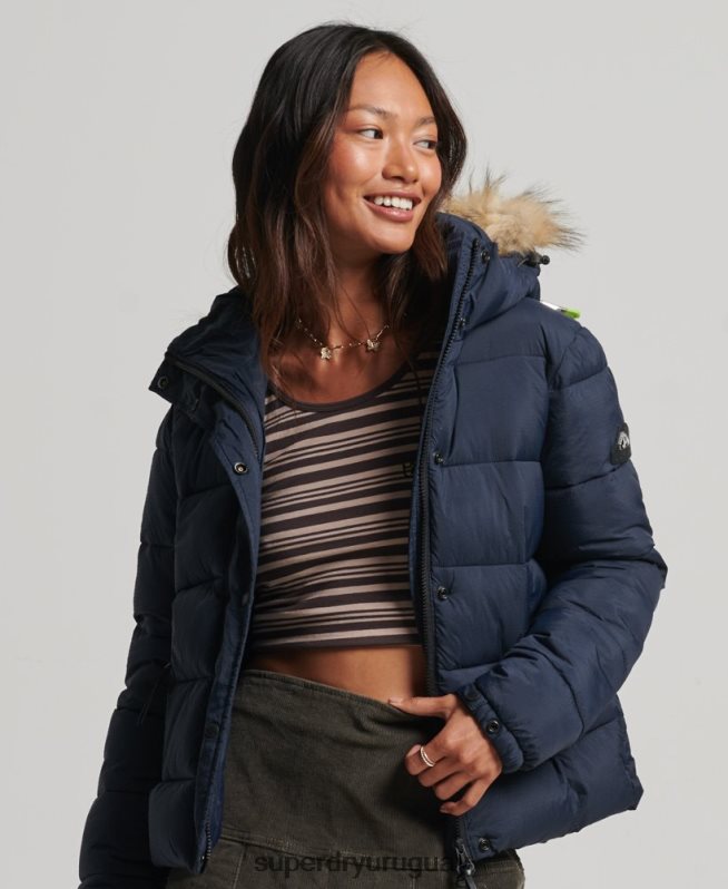 uy Superdry mujer chamarra corta con capucha Armada DT2N8Z3585 ropa